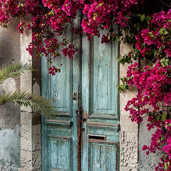 Old wooden door